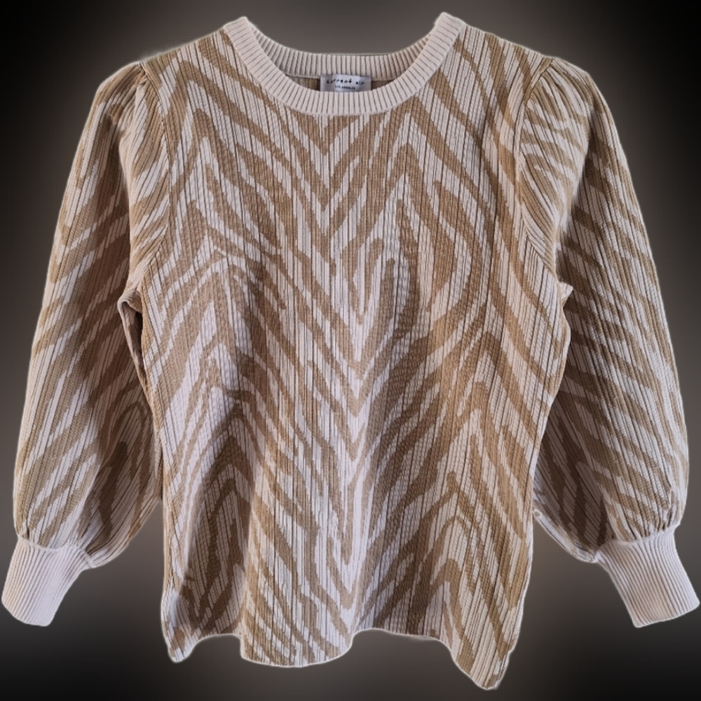 Anthropologie Current Air Zebra Print Top XS